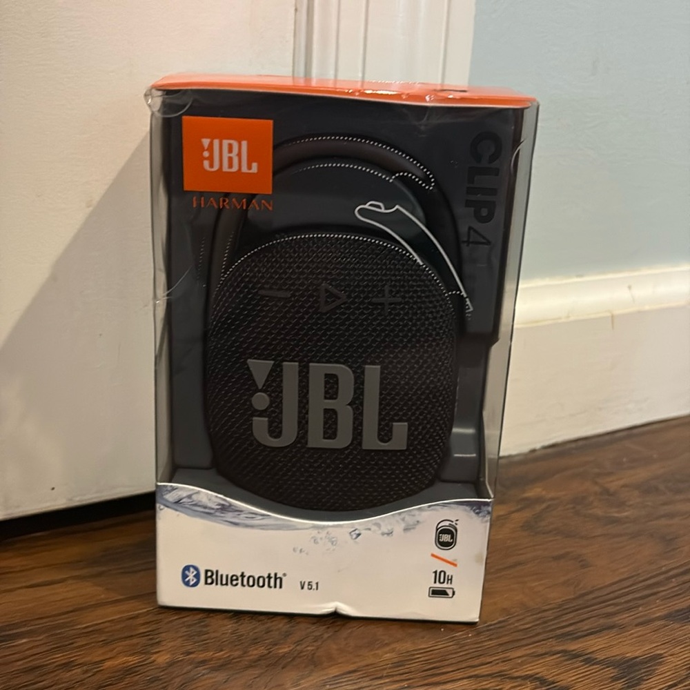 JBL - CLIP4 Portable Bluetooth Speaker - Black New in the box. Never opened